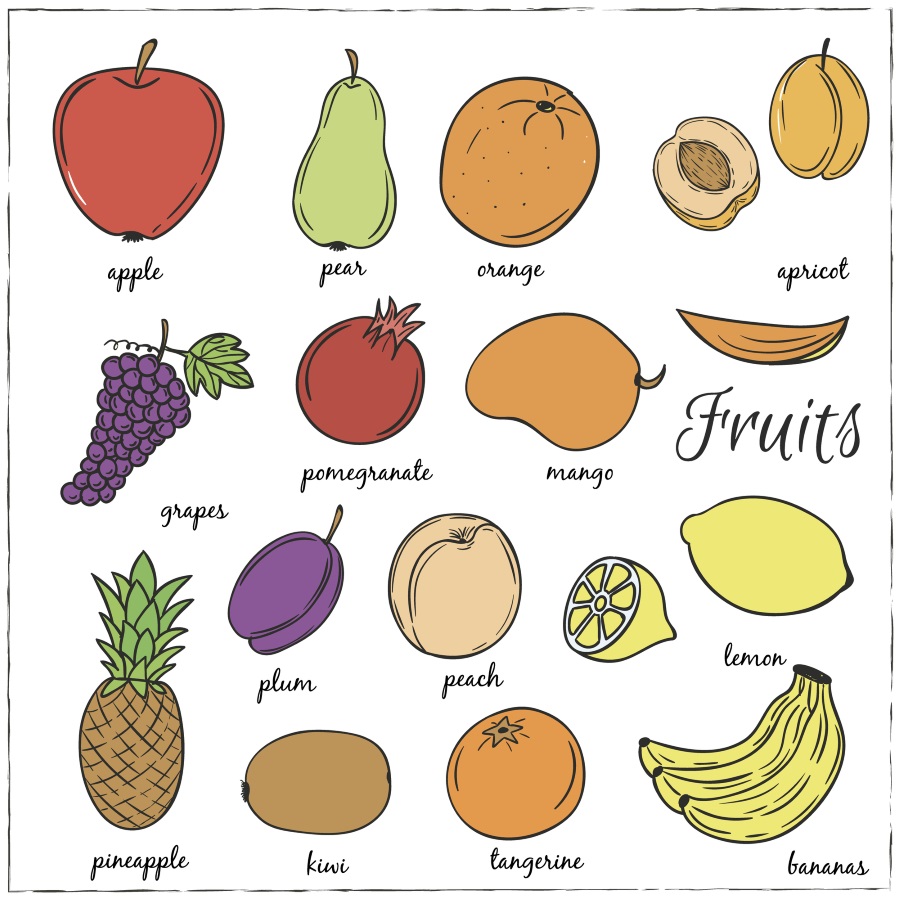 owoce po angielsku